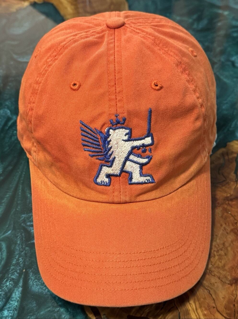 FC Cincinnati Soccer Strapback Orange Hat Winged Lion Crest Ball Cap